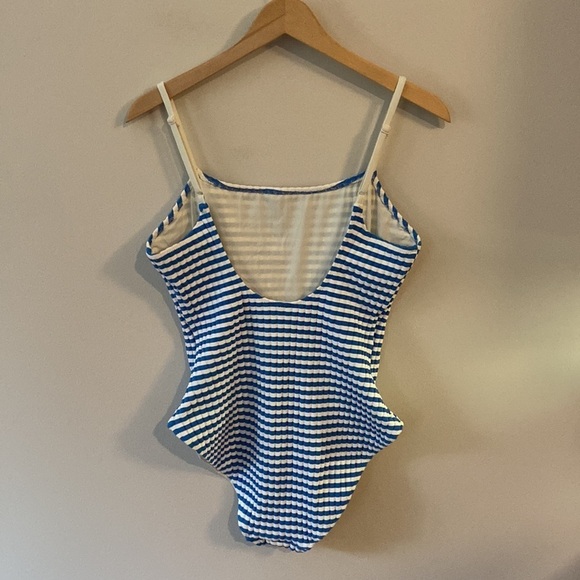 Solid & Striped The Nina One Piece Swimsuit Azure Stripe Size XL - Picture 4 of 16